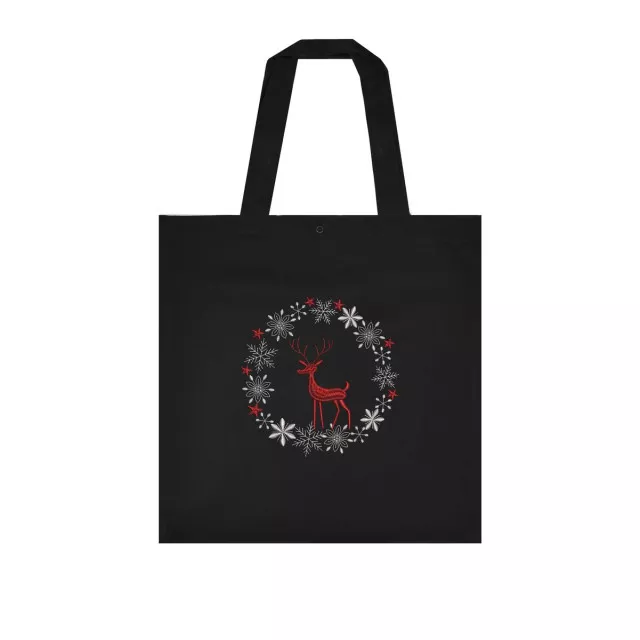 Еко-сумка м.Р-395/1 з вишивкою Різдвяний олень ТМ Ярослав